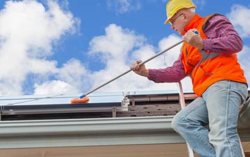 The Row soft wash roof cleaning